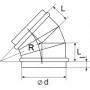 Відвід 45 ° Ø125